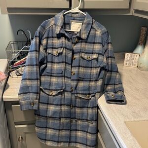American Eagle Outfitters Blue Plaid Jacket